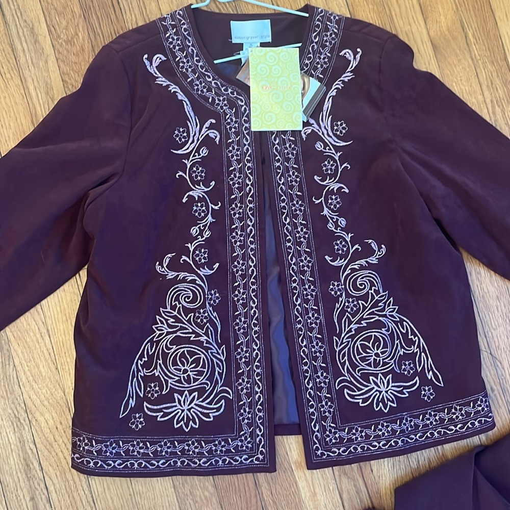 NWT 1990s Susan Graver suit jacket and pant set size XL - Picture 4 of 6